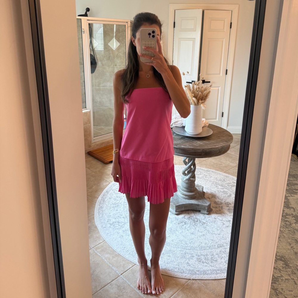 Nola Poplin Pleated Combo Mini Dress